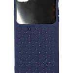 lost. Чехол для телефона. Силиконовый. Темно-синий. Плетеный с зеркалом. Apple Iphone 7/8 Plus.