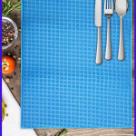 Коврик для сушки посуды. Голубой.