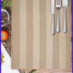 Коврик для сушки посуды. Полоса. Серо-бежевый.