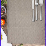 Коврик для сушки посуды. Плетенка. Светло-серый.