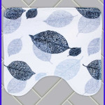 Коврик для ванной комнаты (под унитаз).Листики.