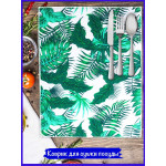 Коврик для сушки посуды. Джунгли. Белый / зеленый.