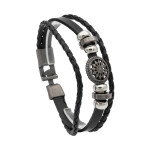 Браслет экокожа. Черный. . 6080