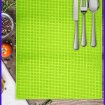 Коврик для сушки посуды. Ярко-зеленый.