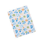 Коврик для сушки посуды. Оранжевые и зеленые цветы. Белый.