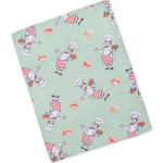 Коврик для сушки посуды. Повар с тортом. Зеленый.