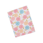 Коврик для сушки посуды. Цветы орнамент. Белый.