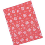 Коврик для сушки посуды. Снежинки. Красный.