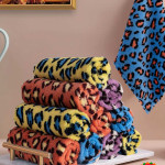 Салфетка для уборки. (Набор 5 шт.). Леопард.